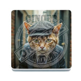PEAKY PAWS CLUB - Ginger Cat Melamine Coaster Metal Signs
