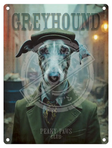 Peaky Paws Club - Greyhound Metal Signs