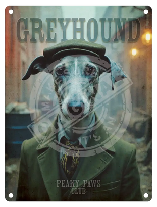 Peaky Paws Club - Greyhound Metal Signs