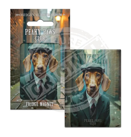 PEAKY PAWS CLUB - Hungarian Vizsla Fridge Magnet Metal Signs