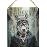 PEAKY PAWS CLUB - Husky Dangler Metal Signs