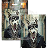 PEAKY PAWS CLUB - Husky Mini Metal Sign 15cm x 20cm Metal Signs