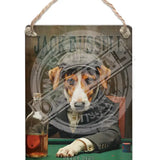 PEAKY PAWS CLUB - Jack Russell Dangler Metal Signs