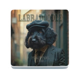 PEAKY PAWS CLUB - Labradoodle Black Melamine Coaster Metal Signs