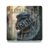 PEAKY PAWS CLUB - Labradoodle Black Melamine Coaster Metal Signs