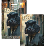 PEAKY PAWS CLUB - Labradoodle Black Mini Metal Sign 15cm x 20cm Metal Signs