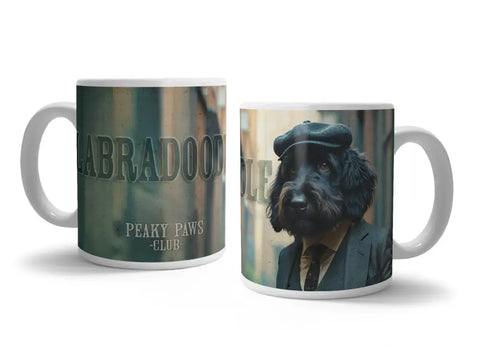 PEAKY PAWS CLUB - Labradoodle Black Fridge Magnet Metal Signs