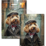PEAKY PAWS CLUB - Labradoodle Mini Metal Sign 15cm x 20cm Metal Signs
