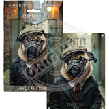 PEAKY PAWS CLUB - Pug Mini Metal Sign 15cm x 20cm Metal Signs