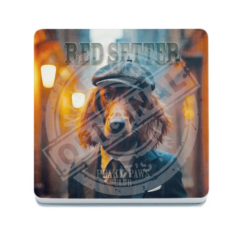 PEAKY PAWS CLUB - Red Setter Fridge Magnet Metal Signs