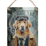 PEAKY PAWS CLUB - Retriever Dangler Metal Signs