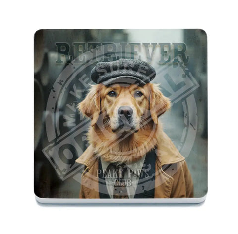 PEAKY PAWS CLUB - Retriever Fridge Magnet Metal Signs