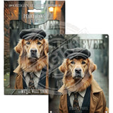 PEAKY PAWS CLUB - Retriever Mini Metal Sign 15cm x 20cm Metal Signs
