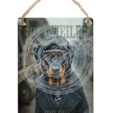 PEAKY PAWS CLUB - Rottweiler Dangler Metal Signs