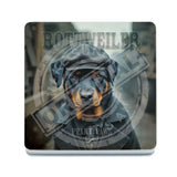 PEAKY PAWS CLUB - Rottweiler Melamine Coaster Metal Signs