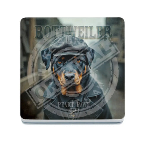 PEAKY PAWS CLUB - Rottweiler Fridge Magnet Metal Signs