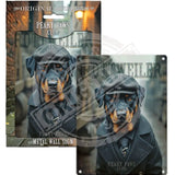 PEAKY PAWS CLUB - Rottweiler Mini Metal Sign 15cm x 20cm Metal Signs