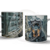 PEAKY PAWS CLUB - Rottweiler Mug Metal Signs