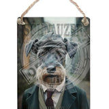 PEAKY PAWS CLUB - Schnauzer Dangler Metal Signs