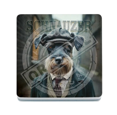 PEAKY PAWS CLUB - Schnauzer Fridge Magnet Metal Signs