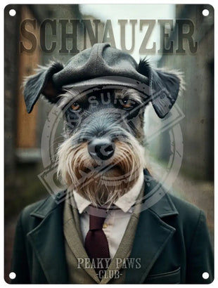 Peaky Paws Club - Schnauzer Metal Signs