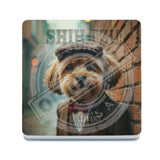 PEAKY PAWS CLUB - Shih Tzu Brown Melamine Coaster Metal Signs