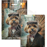 PEAKY PAWS CLUB - Shih Tzu Brown Mini Metal Sign 15cm x 20cm Metal Signs