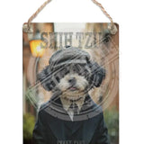 PEAKY PAWS CLUB - Shih Tzu Dangler Metal Signs