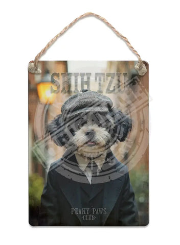 PEAKY PAWS CLUB - Shih Tzu Fridge Magnet Metal Signs