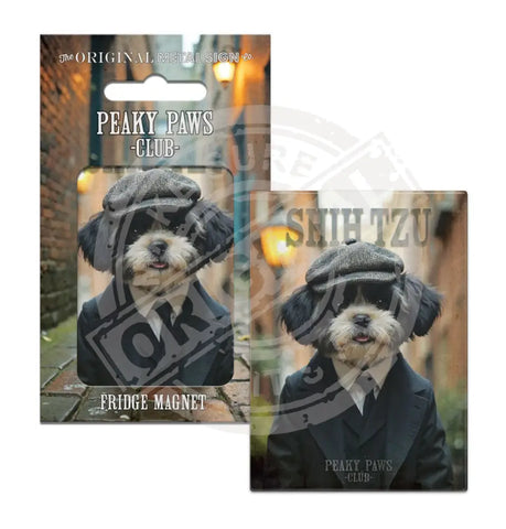 PEAKY PAWS CLUB - Shih Tzu Fridge Magnet Metal Signs