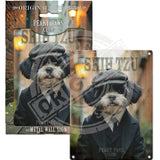 PEAKY PAWS CLUB - Shih Tzu Mini Metal Sign 15cm x 20cm Metal Signs