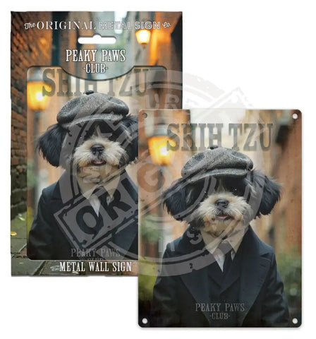 PEAKY PAWS CLUB - Shih Tzu Fridge Magnet Metal Signs