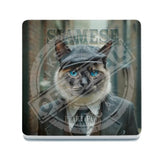 PEAKY PAWS CLUB - Siamese Cat Melamine Coaster Metal Signs