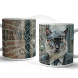 PEAKY PAWS CLUB - Siamese Cat Mug Metal Signs