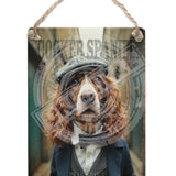 PEAKY PAWS CLUB - Spaniel Dangler Metal Signs