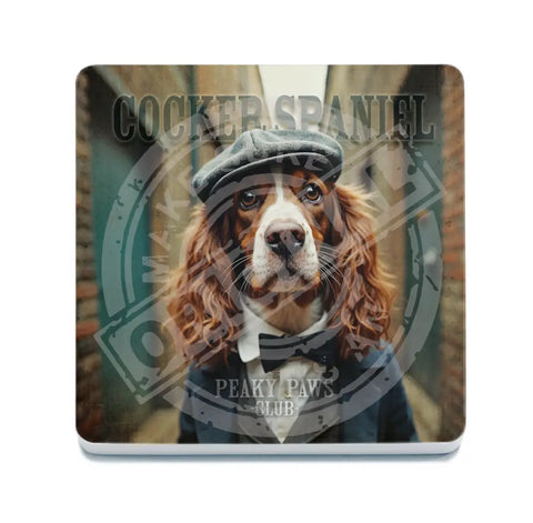 PEAKY PAWS CLUB - Spaniel Fridge Magnet Metal Signs
