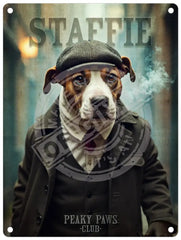 Peaky Paws Club - Staffie Metal Signs