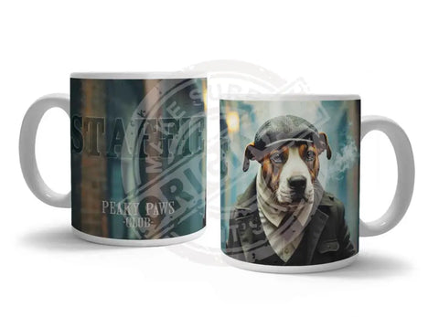 PEAKY PAWS CLUB - Staffie Fridge Magnet Metal Signs