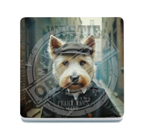 PEAKY PAWS CLUB - Westie Fridge Magnet Metal Signs