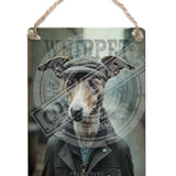 PEAKY PAWS CLUB - Whippet Dangler Metal Signs