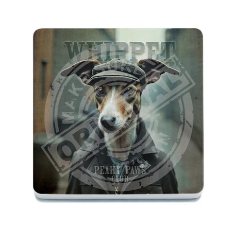 PEAKY PAWS CLUB - Whippet Fridge Magnet Metal Signs