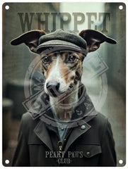 Peaky Paws Club - Whippet Metal Signs