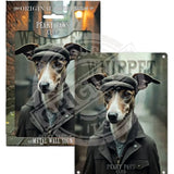 PEAKY PAWS CLUB - Whippet Mini Metal Sign 15cm x 20cm Metal Signs