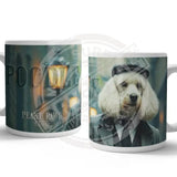 PEAKY PAWS CLUB - White Poodle Mug Metal Signs