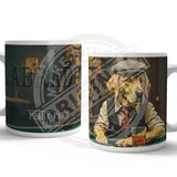 PEAKY PAWS CLUB - Yellow Labrador Mug Metal Signs