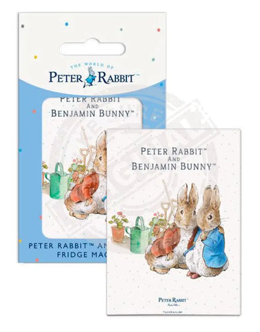 Peter Rabbit and Benjamin Bunny cuddling Mini Metal Sign 15cm x 20cm Metal Signs