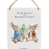 Peter Rabbit and Benjamin Bunny Dangler Metal Signs