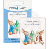 Beatrix Potter Peter Rabbit Benjamin Bunny sitting fridge magnet