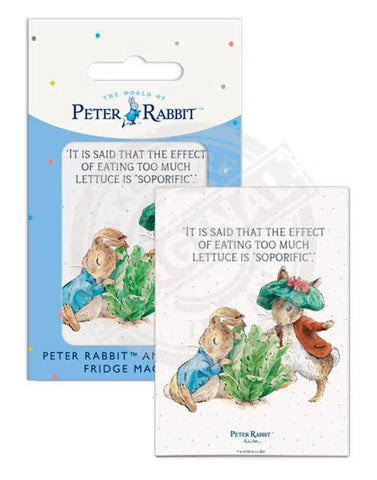 Beatrix Potter Peter Rabbit Benjamin Bunny eating lettuce metal wall sign