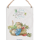 Peter Rabbit - asleep on radish sack Dangler Metal Signs